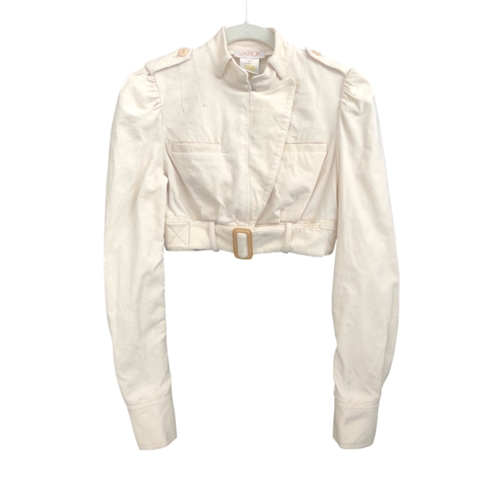 Y2K LaRok Cropped Puff Sleeve Corduroy Jacket